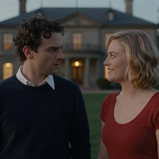 Romantic Evening Portrait at Mansion