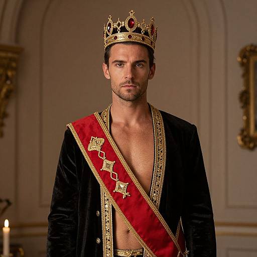 Saturnalia Celebrant in Crown and Sash