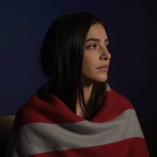 Calm Woman in Dimly Lit Colors