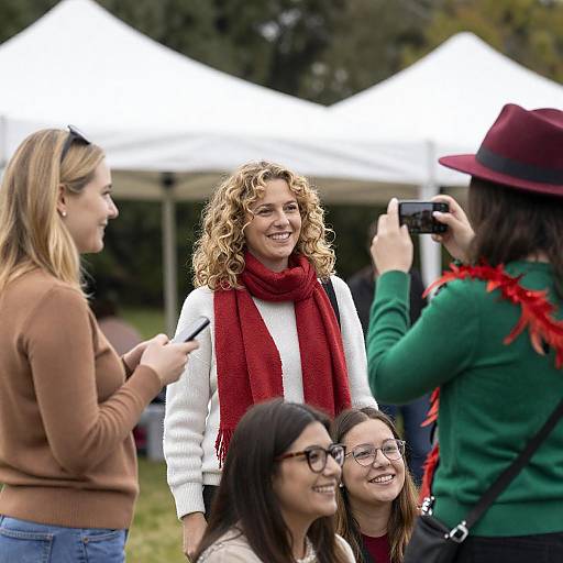 Joyful Outdoor Gathering with Friends