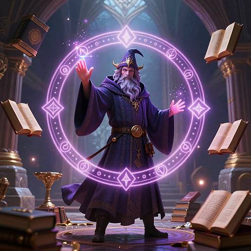 Arcane Wizard Casting Diffusion Spells