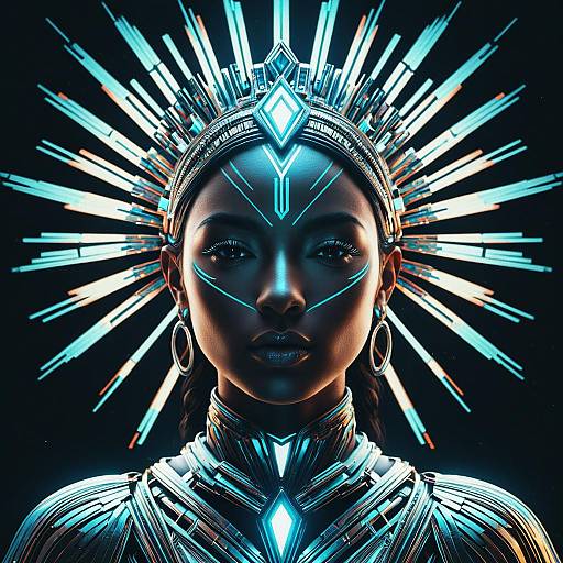 Iridescent Goddess of Abstract Light