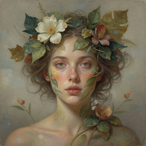 Surreal Human-Nature Portrait Fusion