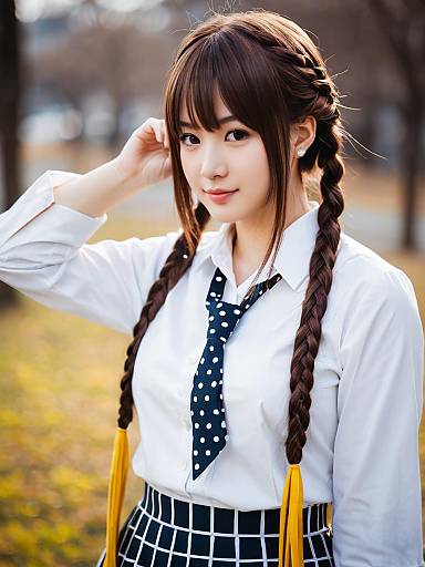 Lifestyle costume photo of Hanasato minori. Cosplay clothes