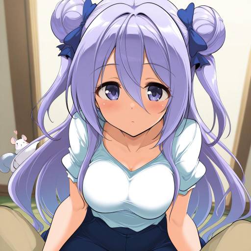 Illustration of Amamiya shizuku (hizuki yayoi), original in the style of Momio