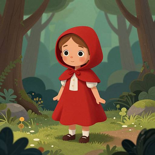 Lil' Red Riding Hood Digital Art