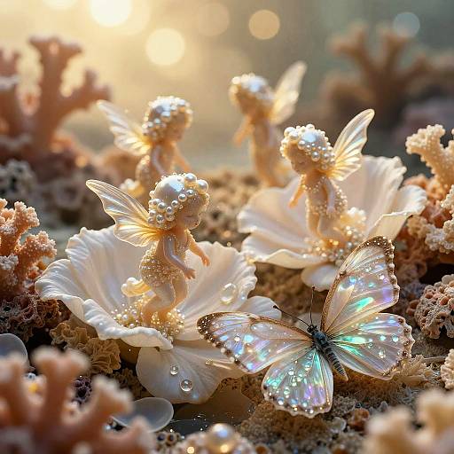 Celestial Coral Reef with Sea Nymphs