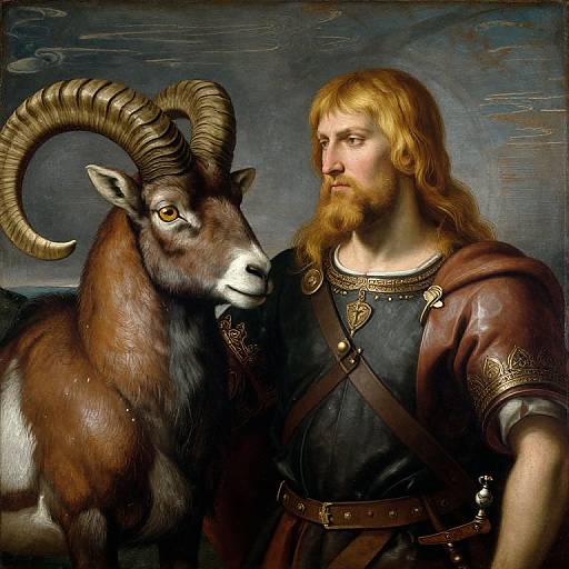 Blonde Warrior with Mouflon - El Greco