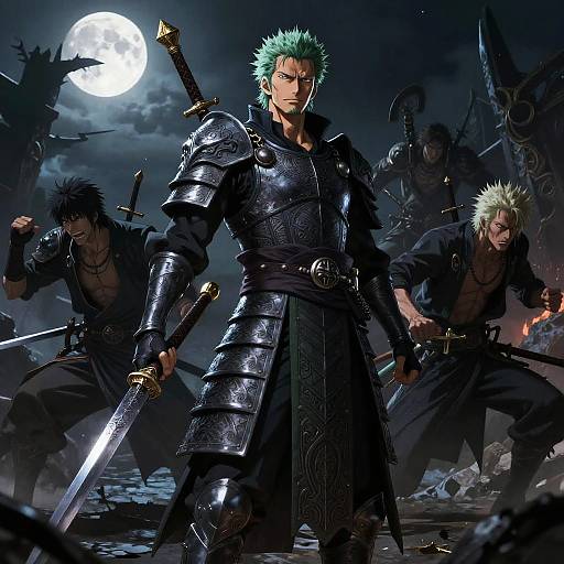 Zoro in Dark Fantasy Anime Realms