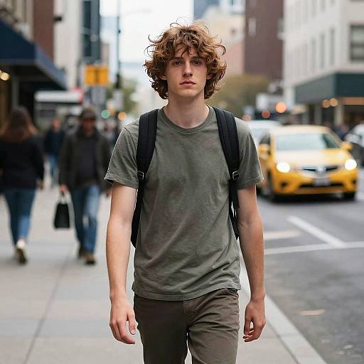 Man in Shaggy Costume on Street