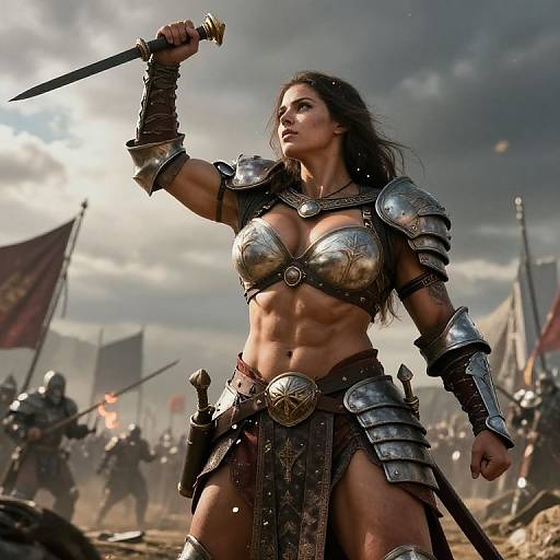 Epic Female Warrior Victory