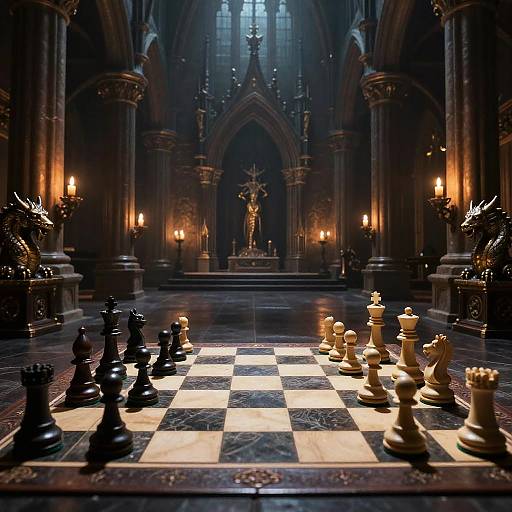 Dark Fantasy Gothic Chess Hall