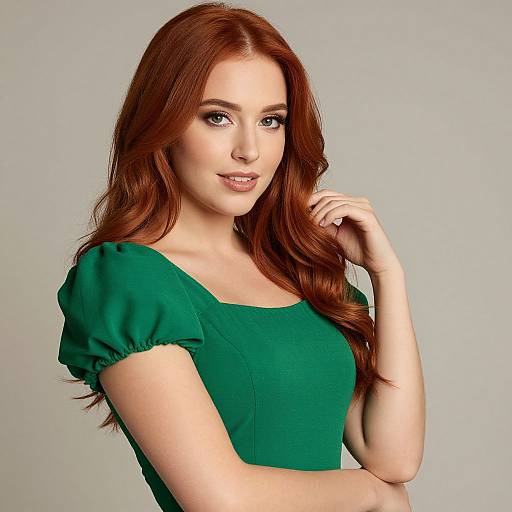 Red Haired Princess in Green Dress
