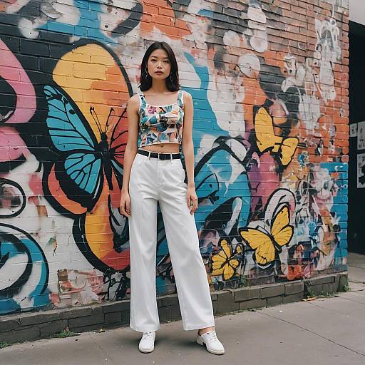 Y2K Inspired Fashion in Urban Setting