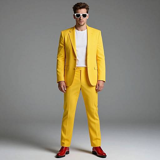 Yellow Suit Movie Costume Pose