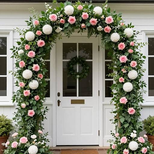 Rustic Floral Archway with Greenery