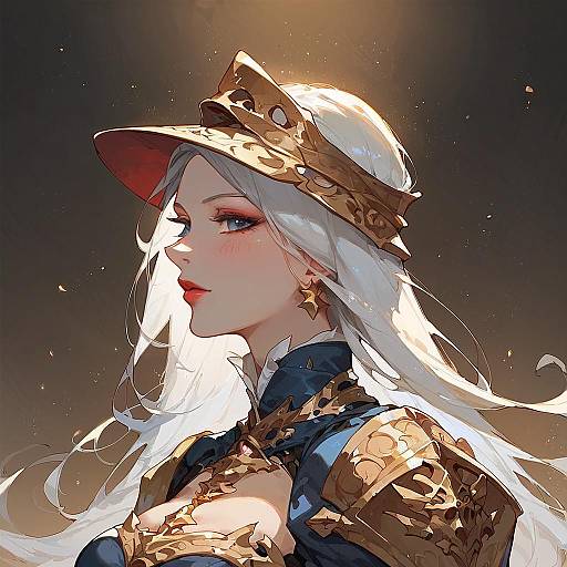 Elegant Dark Knight with Golden Accents