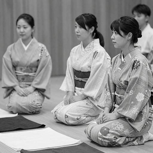 Japanese Women in Traditional Kimonos