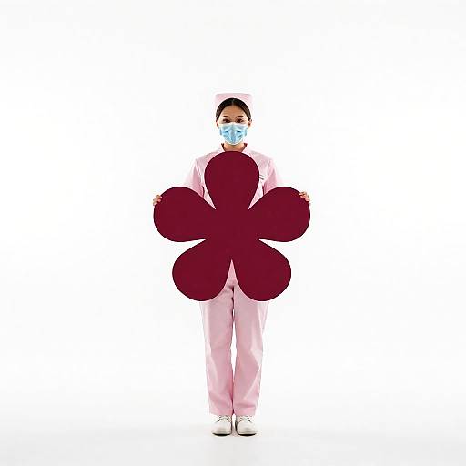 Backlit Nurse Vaccine Five-Petal Corporate Logo