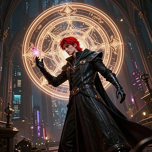 Cyberpunk Gothic Mage Masterpiece