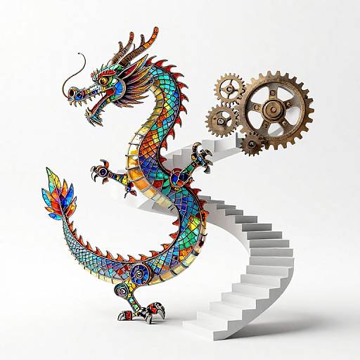 Clockwork Dragon on Möbius Staircase
