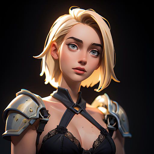 Futuristic Lingerie with 3D Armor Elements