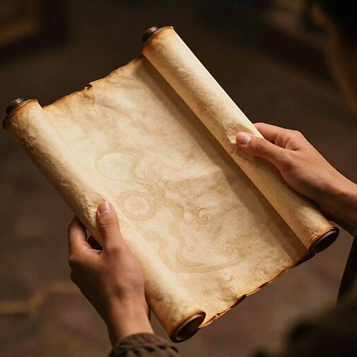 Ancient Scroll in Warm Light