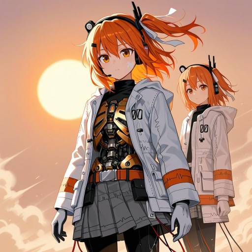 Futuristic Cowgirls in Dusty Sunset