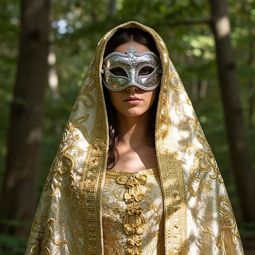 Enigmatic Royalty in Lush Forest