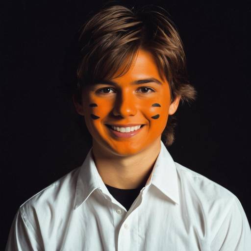 Young Man with Halloween Face Paint