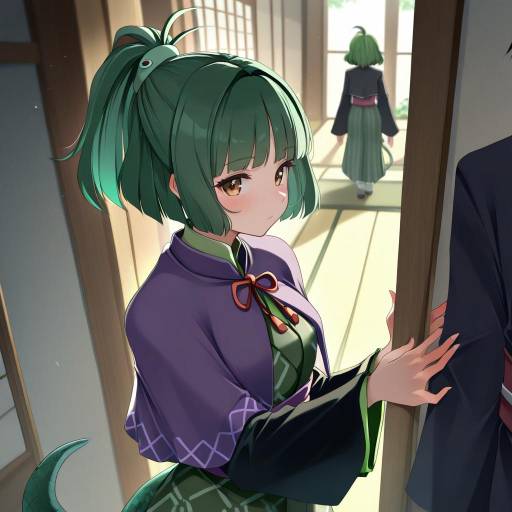 Illustration of Adagumo no saragimaru, len'en in the style of Monobe yuri