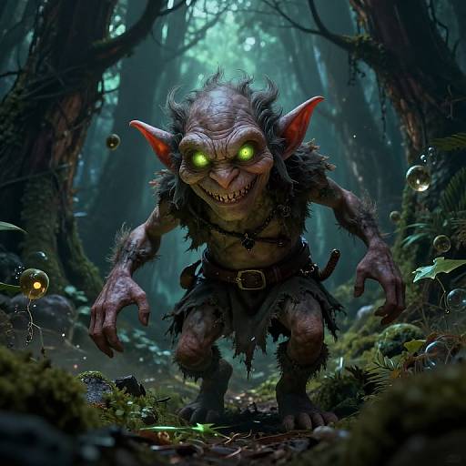 Mischievous Goblin in Enchanted Forest