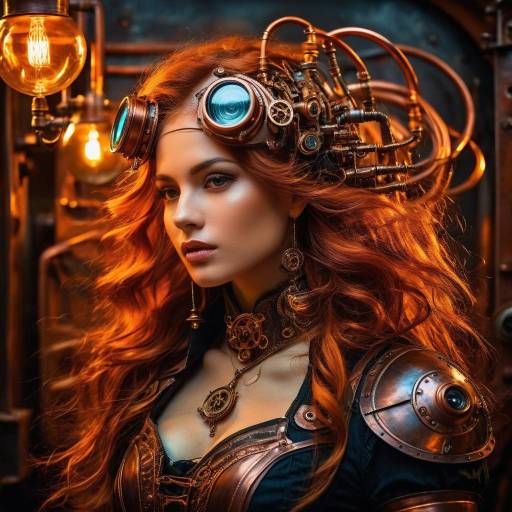 Radiant Steampunk Inventor in Chiaroscuro Radiant Steampunk Inventor in Chiaroscuro