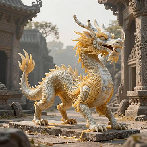 Spaghetti Dragon in Ancient Temple Light