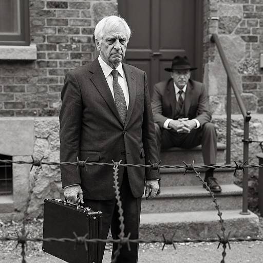 Serious Men in an Alleyway Setting