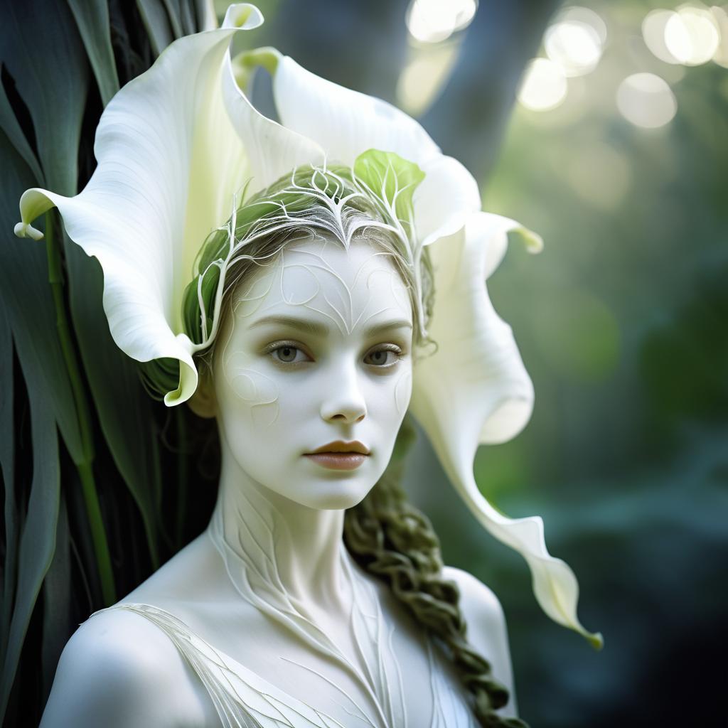 Ethereal Calla Lily Dryad Portrait