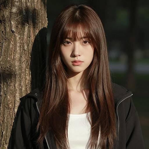 Shadowy Portrait of a Young Woman