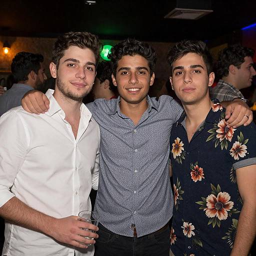 Bar Night: Three Friends Portrait