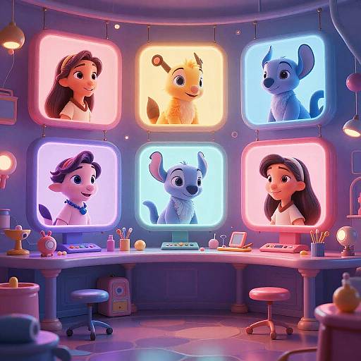 Enchanted Disney AI Workshop Scene