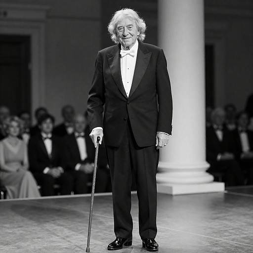 Elegance of an Older Gentleman on Stage