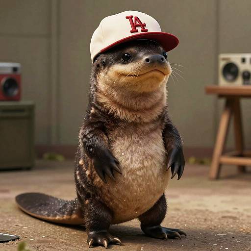 Photorealistic Platypus in Snapback