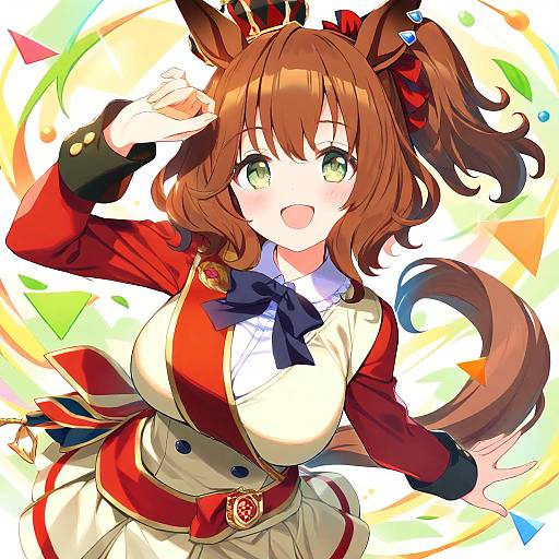 Illustration of Aston machan (umamusume), umamusume in the style of Bucchake (asami)