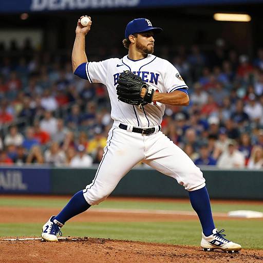 Randy Johnson in Dynamic Pitching Pose