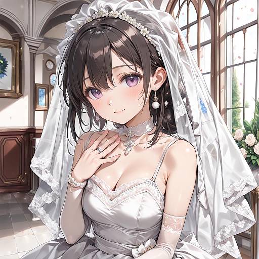 Elegant Bride in Intricate Wedding Attire