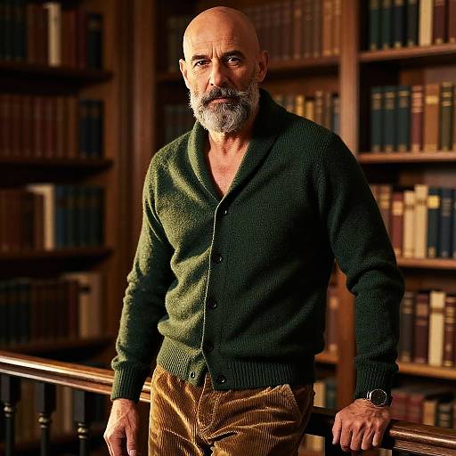 Photorealistic Mature Man Fashion Editorial