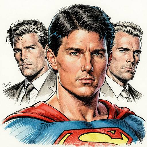 Jim Lee Style Tom Cruise Superman