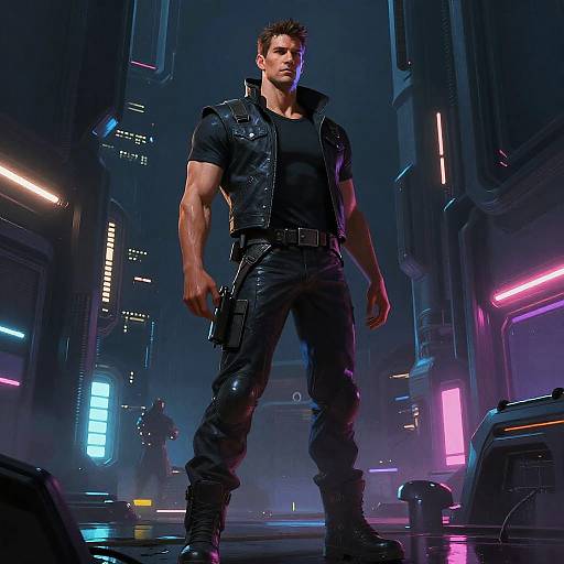 Futuristic Cyberpunk Male Character