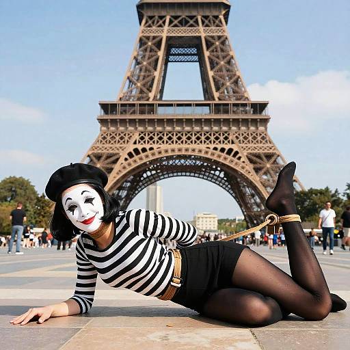 French Mime Hogtie Outdoors