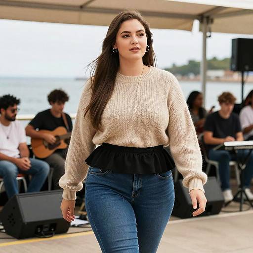 Plus-Size Chic by Waterfront Amphitheater
