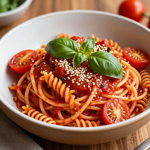 Rustic Spaghetti with Tomato Sauce